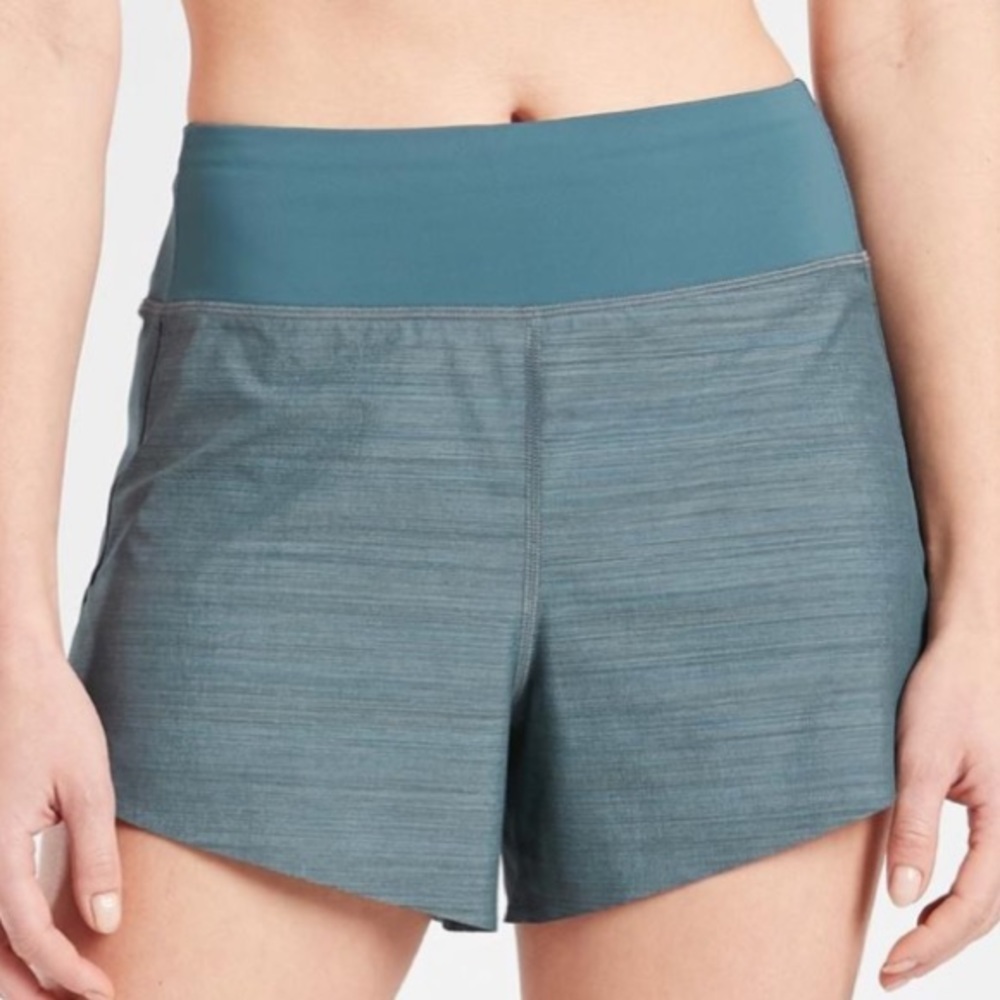 Athleta Women's Blue Run With It Textured 3.5" Short